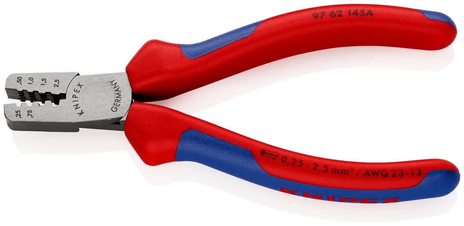 Knipex klešta za krimpovanje hilzni (kablovskih završetaka) 145mm 97 62 145 A - slika 2