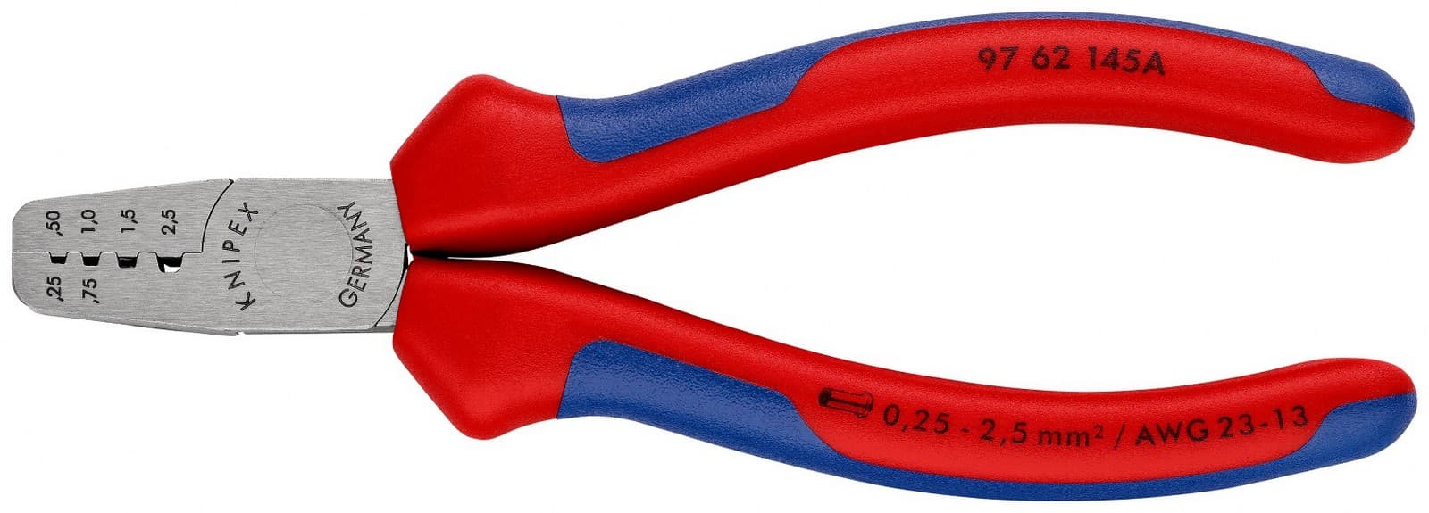 Knipex klešta za krimpovanje hilzni (kablovskih završetaka) 145mm 97 62 145 A - slika 3