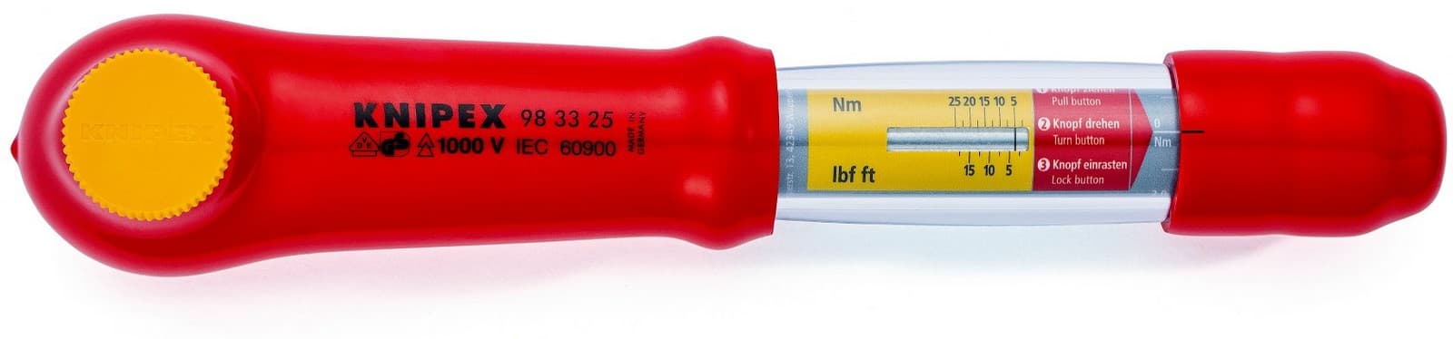 Knipex moment ključ 3/8 5-25Nm izolovan 1000V VDE 98 33 25 - slika 3