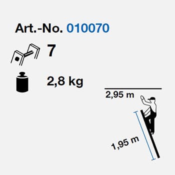 Krause Corda prislone merdevine 7 gazišta 010070 - slika 6