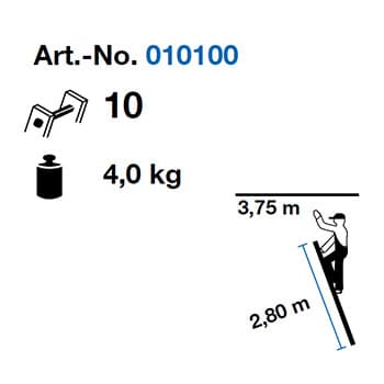 Krause Corda prislone merdevine 10 gazišta 010100 - slika 5