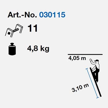 Krause Corda prislone merdevine 11 gazišta 030115 - slika 5