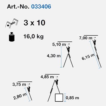 Krause Corda mnogonamenske merdevine 3x10 gazišta kontra nastavak 033406 - slika 6