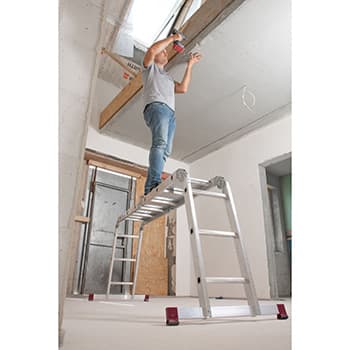 Krause Corda zglobne univerzalne merdevine 4x3 gazišta sa platformom 085214 - slika 7