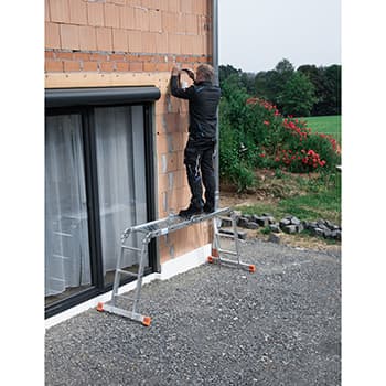 Krause Monto univerzalne zglobne merdevine Multimatic 4x3 gazišta sa platformom 120687 - slika 7