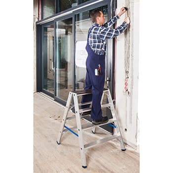 Krause Stabilo obostrane merdevine sa drvenom platformom 2x4 gazišta 123862 - slika 8