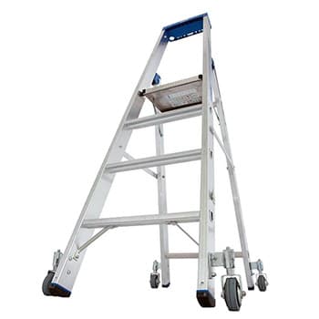 Krause Stabilo kotrljajuće stepenaste merdevine plave 4 gazišta 124616 - slika 3