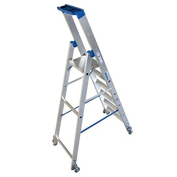 Krause Stabilo kotrljajuće stepenaste merdevine plave 6 gazišta 124630 - slika 6