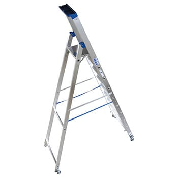 Krause Stabilo kotrljajuće stepenaste merdevine plave 10 gazišta 124661 - slika 6