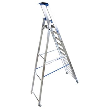 Krause Stabilo kotrljajuće stepenaste merdevine plave 12 gazišta 124678 - slika 6