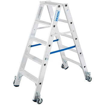 Krause Stabilo kotrljajuće obostrane merdevine 2x5 gazišta 124838 - slika 6