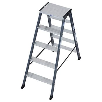 Krause Monto obostrane merdevine eloksirane SePro D 2x5 gazišta 125828 - slika 7