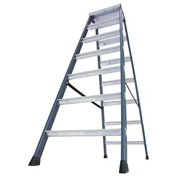 Krause Monto obostrane merdevine eloksirane SePro D 2x7 gazišta 125842 - slika 7