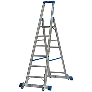 Krause Stabilo kotrljajuće stepenaste merdevine sa osloncem 6 gazišta 127303 - slika 3