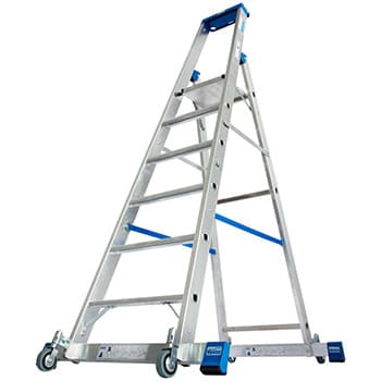 Krause Stabilo kotrljajuće stepenaste merdevine sa osloncem 6 gazišta 127303 - slika 4