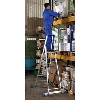 Krause Stabilo kotrljajuće stepenaste merdevine sa osloncem 6 gazišta 127303 - slika 9