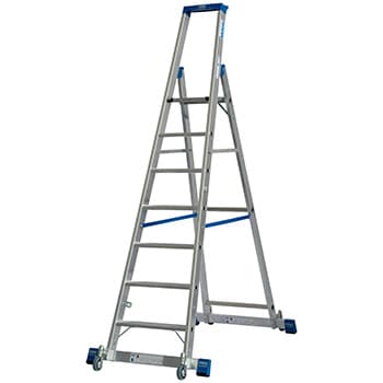 Krause Stabilo kotrljajuće stepenaste merdevine sa osloncem 7 gazišta 127310 - slika 6