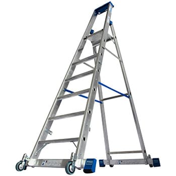 Krause Stabilo kotrljajuće stepenaste merdevine sa osloncem 7 gazišta 127310 - slika 7