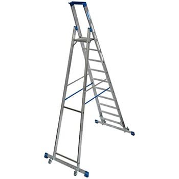 Krause Stabilo kotrljajuće stepenaste merdevine sa osloncem 10 gazišta 127341 - slika 6