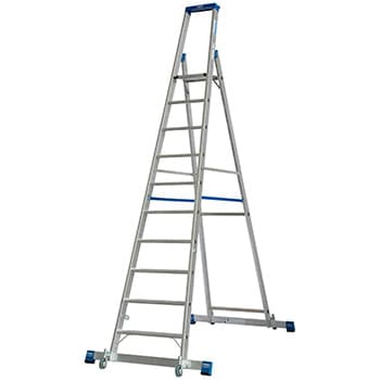 Krause Stabilo kotrljajuće stepenaste merdevine sa osloncem 10 gazišta 127341 - slika 7