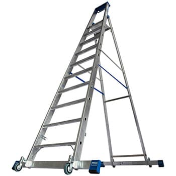 Krause Stabilo kotrljajuće stepenaste merdevine sa osloncem 10 gazišta 127341 - slika 8