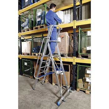 Krause Stabilo stojeće merdevine sa velikom platformom i lancem 6 gazišta 127501 - slika 9