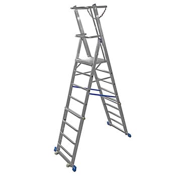 Krause Stabilo teleskopske merdevine sa platformom i lancem 6-8 gazišta 127624 - slika 3