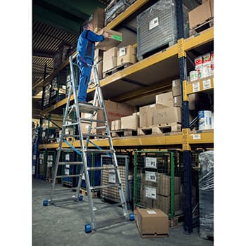 Krause Stabilo teleskopske merdevine sa platformom i lancem 6-8 gazišta 127624 - slika 8