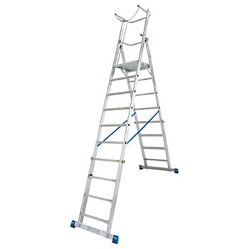 Krause Stabilo teleskopske merdevine sa platformom i lancem 8-10 gazišta 127648 - slika 5