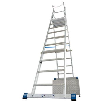 Krause Stabilo teleskopske merdevine sa platformom i lancem 8-10 gazišta 127648 - slika 6