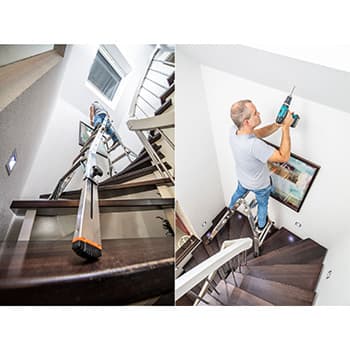 Krause Monto teleskopske zglobne merdevine sa 4 produživa kraka TeleVario 4x4 gazišta 129970 - slika 8