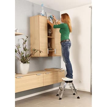 Krause Monto pokretne sklopive merdevine Rolly 2x2 gazišta alu 130037 - slika 7