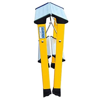 Krause Monto pokretne sklopive merdevine Rolly 2x2 gazišta žute 130044 - slika 5