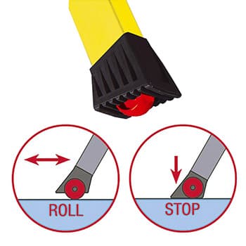 Krause Monto pokretne sklopive merdevine Rolly 2x2 gazišta žute 130044 - slika 6