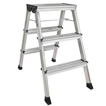 Krause Monto pokretne sklopive merdevine Rolly 2x3 gazišta alu 130068 - slika 4