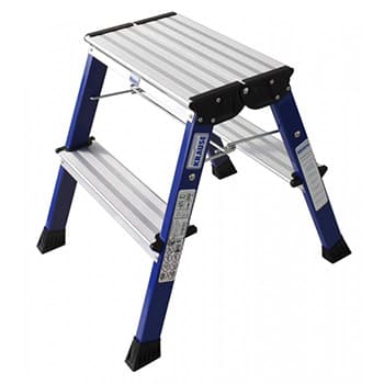 Krause Monto pokretne sklopive merdevine Rolly 2x2 gazišta plave 130082 - slika 2