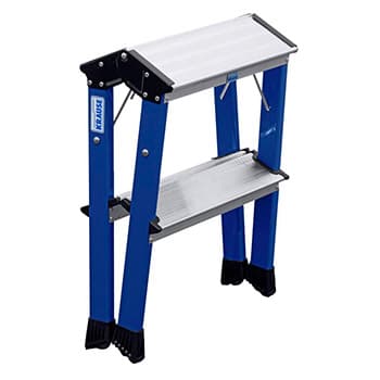 Krause Monto pokretne sklopive merdevine Rolly 2x2 gazišta plave 130082 - slika 4