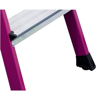 Krause Monto pokretne sklopive merdevine Rolly 2x2 gazišta pink 130136 - slika 3