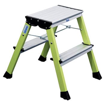 Krause Monto pokretne sklopive merdevine Rolly 2x2 gazišta zelene 130143 - slika 2