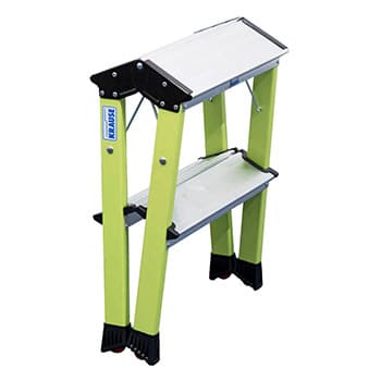 Krause Monto pokretne sklopive merdevine Rolly 2x2 gazišta zelene 130143 - slika 3