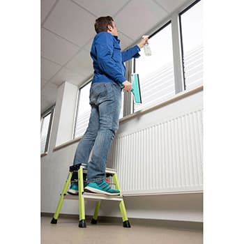 Krause Monto pokretne sklopive merdevine Rolly 2x2 gazišta zelene 130143 - slika 5