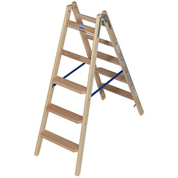 Krause Stabilo stepeničaste drvene merdevine 2x5 gazišta 818324 - slika 5