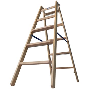 Krause Stabilo stepeničaste drvene merdevine 2x5 gazišta 818324 - slika 6