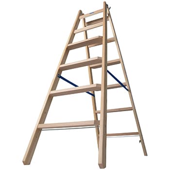 Krause Stabilo stepeničaste drvene merdevine 2x6 gazišta 818331 - slika 6