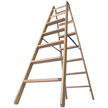 Krause Stabilo stepeničaste drvene merdevine 2x7 gazišta 818348 - slika 6