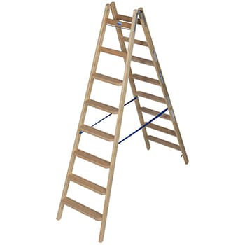 Krause Stabilo stepeničaste drvene merdevine 2x8 gazišta 818355 - slika 5