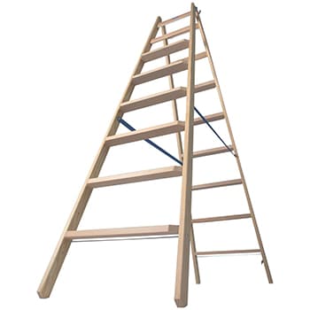 Krause Stabilo stepeničaste drvene merdevine 2x8 gazišta 818355 - slika 6