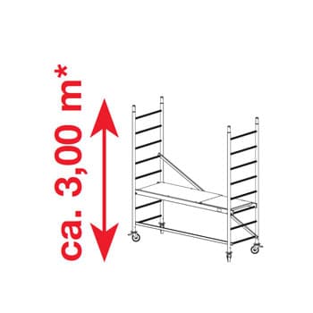 Krause aluminijumska pokretna skela ProTec 3m 910110 - slika 2