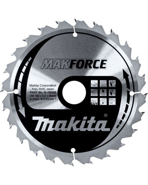 Makita List za testeru od tvrdog metala, MAKForce, sa 24 zubaca B-08355 - slika 2