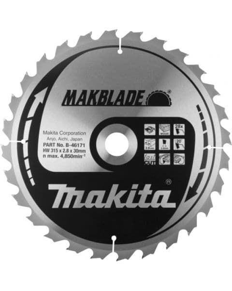 Makita List za testeru od tvrdog metala, MAKBlade Plus, sa 28 zubaca B-46171 - slika 2